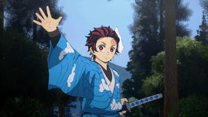 Tanjiro Pfp Blue Kimono Wallpaper