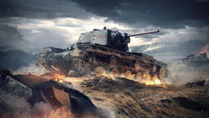 Tank With Red Star Decal Wallpaper