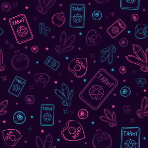 Tarot Cards, Planchettes, And Precious Crystals Wallpaper