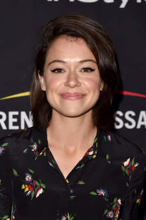 Tatiana Maslany Floral Top Event Appearance Wallpaper