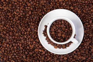 Teacup With Beans Image Wallpaper