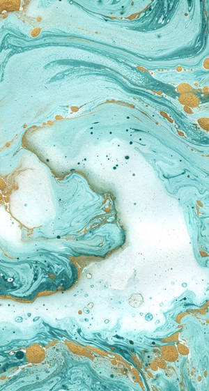 Teal And Gold Marble Iphone Wallpaper
