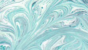 Teal Blue Flowing Marble Laptop Wallpaper