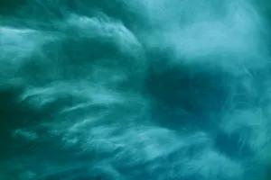 Teal Cloud Of Smoke Wallpaper