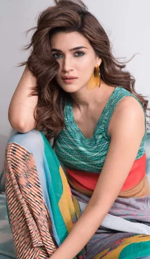 Teal Yellow Kriti Sanon Hd Wallpaper