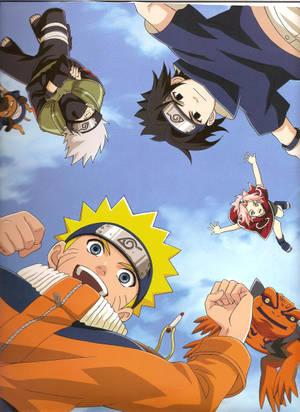 Team 7 Group Shot From Naruto Mobile 4k Wallpaper