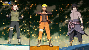 Team 7 Naruto Longs For The Day Of Peace Wallpaper