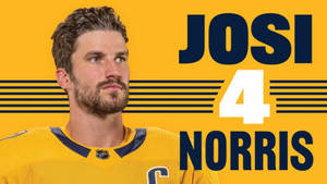 Team Captain Roman Josi Poster Design Wallpaper