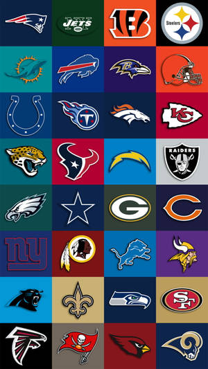 Team Logos Collage Nfl Iphone Wallpaper