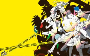 Team Up Or Fall Apart: The Gang From Persona 4 The Animation. Wallpaper