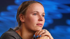 Teary Caroline Wozniacki Wallpaper