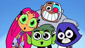 Teen Titans Cute Faces Wallpaper