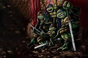 Teenage Mutant Ninja Turtles Comic Book In A Castle Wallpaper