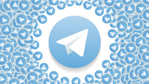 Telegram Logo Many Circles Wallpaper