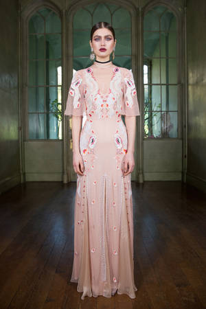 Temperley London Pink Dress Inside Wallpaper