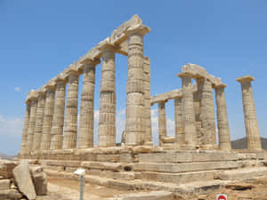Temple Of Poseidon In Greece Wallpaper