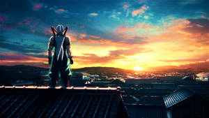 Tengen Uzui Looking At The Sunset Wallpaper