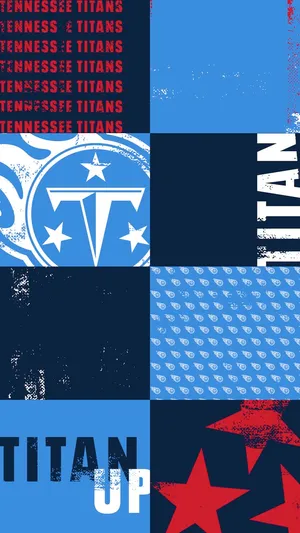 Tennessee Titans Logos On A Blue Background Wallpaper