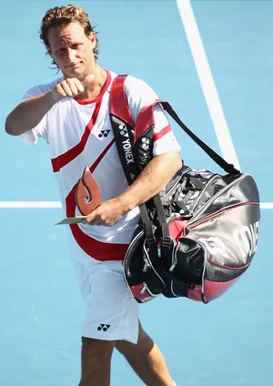 Tennis Pro David Nalbandian Gives Thumbs Up Wallpaper