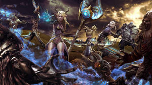 Tera Warriors Power Display In Battle Wallpaper