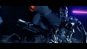 Terminator Cyborg Attack Wallpaper