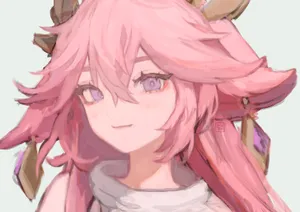 Textured Art Of Yae Miko Pfp Wallpaper