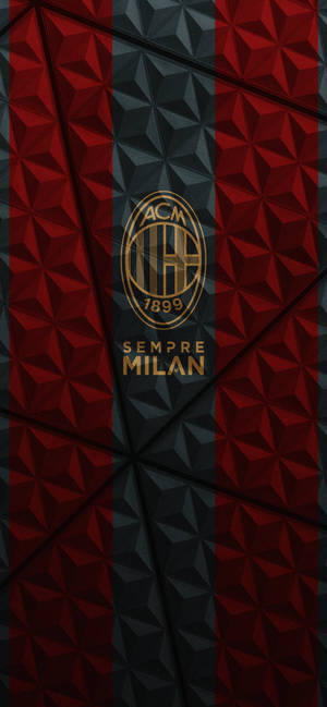 Textured Gold Ac Milan Wallpaper