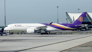 Thai Airways Airplane Side View Wallpaper