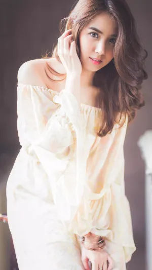 Thailand Woman Off Shoulder Dress Wallpaper
