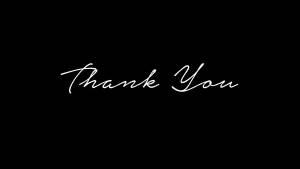 Thank You In Black Wallpaper