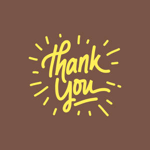 Thank You In Brown Wallpaper