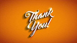 Thank You In Orange Wallpaper
