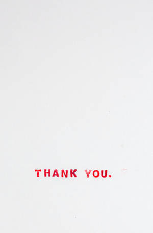 Thank You Minimalist In Red Wallpaper