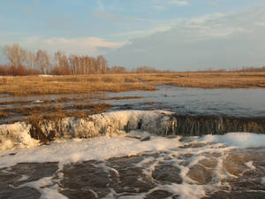 Thawing Lake During Spring Wallpaper