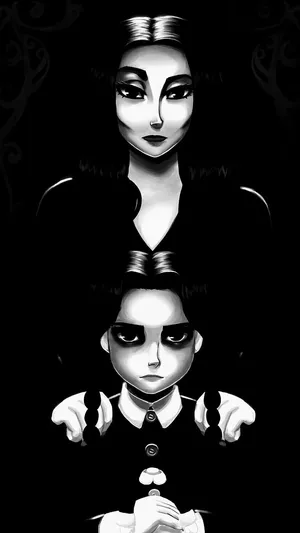 The Addams Family Horror Phone Wallpaper