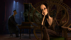 The Addams Family Piano Scene Wallpaper