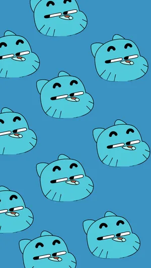 The Amazing World Of Gumball Characters In Action Wallpaper