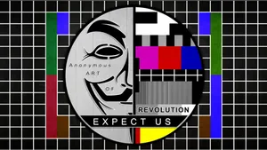 The Anonymous Mask Screen Display Test Wallpaper