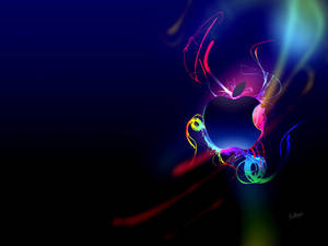 The Apple Logo In A Colorful Abstract Form Wallpaper