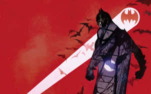 The Bat Signal Illuminating The Night Sky Wallpaper