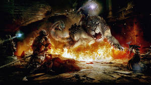 The Beasts Of Fire In The Dungeons And Dragons Realm. Wallpaper