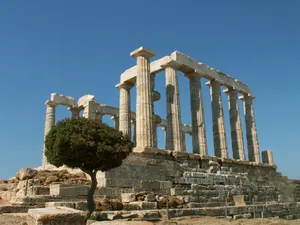 The Beautiful Temple Of Poseidon Wallpaper