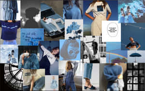 The Beauty Of A Blue Collage Wallpaper