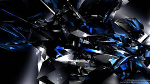 The Beauty Of Light Reflected In Dark Blue Crystals Wallpaper