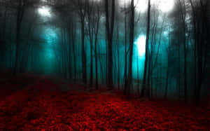 The Beauty Of Red Forest Wallpaper