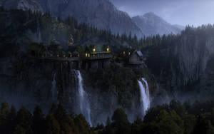 The Beauty Of Rivendell In The Lord Of The Rings Wallpaper