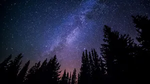 The Beauty Of The Night Sky Illuminated By The Twinkling Stars And Planets Of The Galaxy. Wallpaper