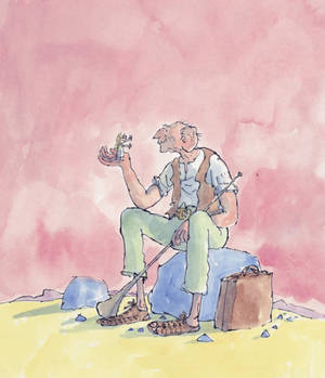 The Bfg Pink Illustration Wallpaper