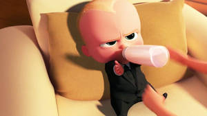 The Boss Baby Bottle Feeding Wallpaper