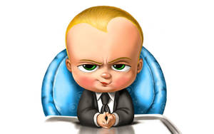 The Boss Baby Colour Pencil Illustration Wallpaper